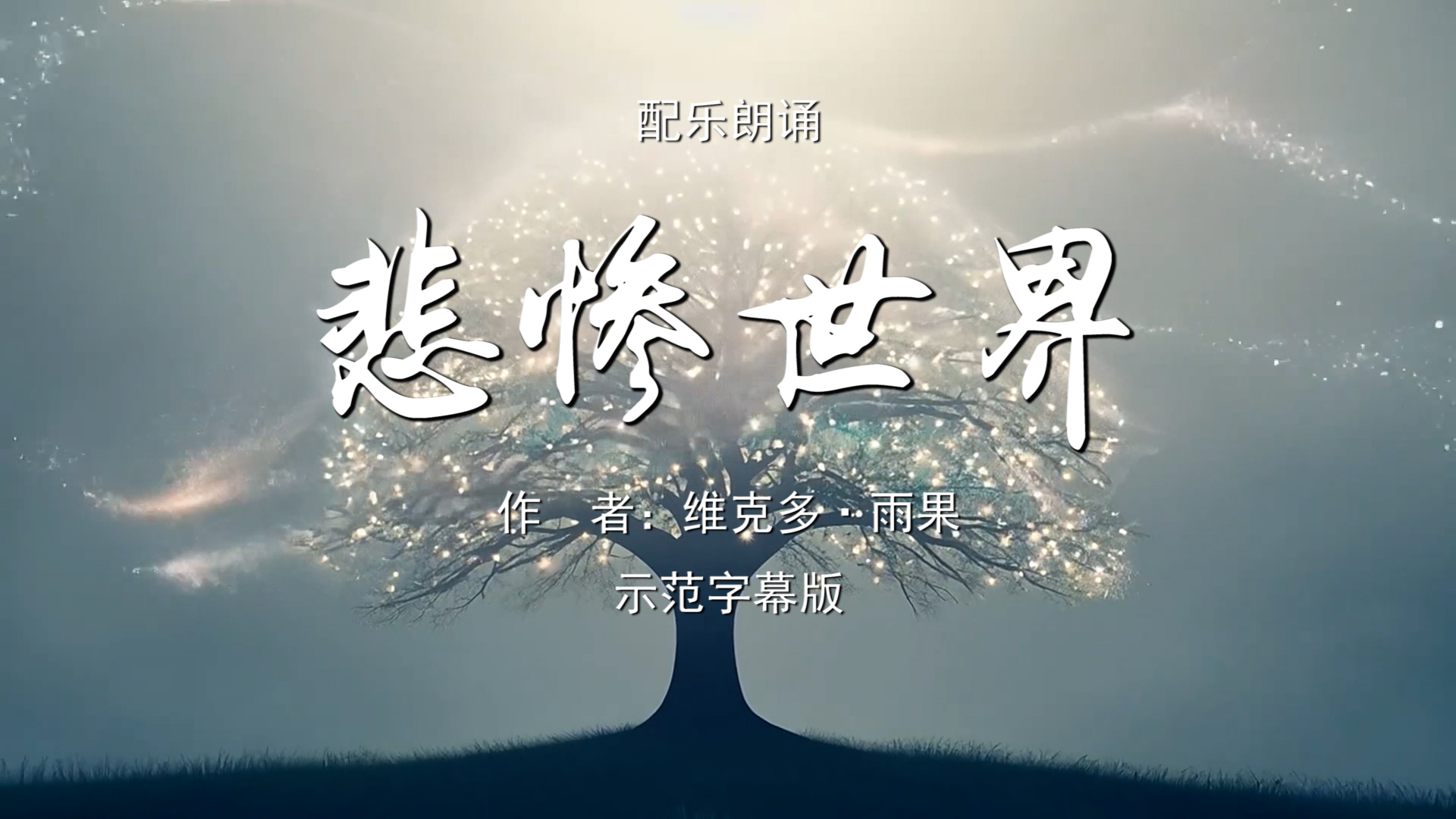 悲惨世界 雨果长篇小说 双人诗歌朗诵配乐伴奏舞台演出LED背景视频素材TV